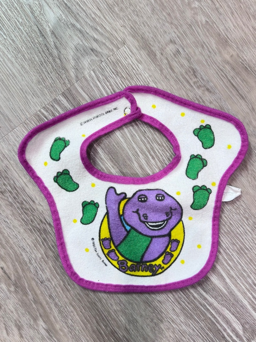 Vintage Barney Baby Bib